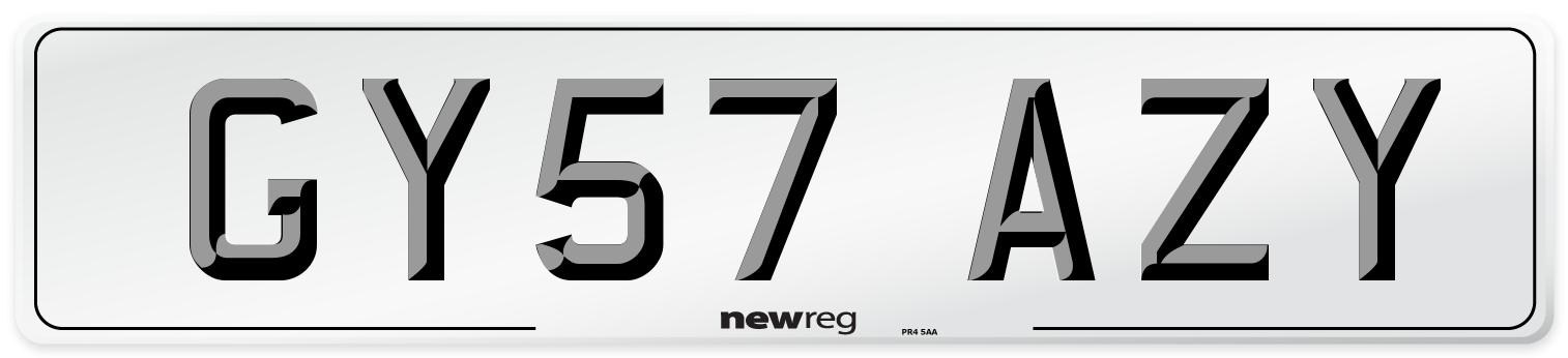 GY57 AZY Number Plate from New Reg